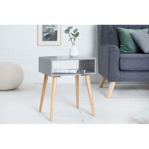Dřevěný noční stolek Scandinavia 30 x 40 cm šedý