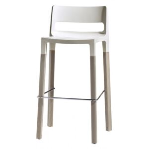SCAB - Barová židle DIVO NATURAL vysoká - bílá/buk