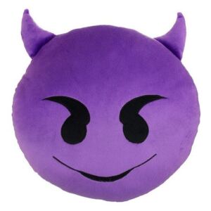 Plyšový polštář Emoji 30 cm ďáblík