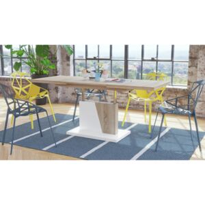 GRAND NOIR dub sonoma / bílý, rozkládací, konferenční stůl, stolek