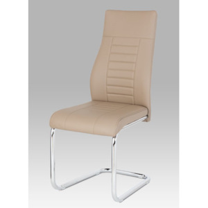 Autronic Jídelní židle, koženka cappuccino / chrom HC-955 CAP
