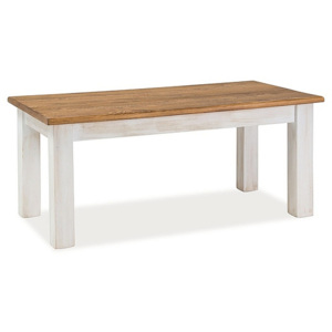 Konferenční stolek POP, 52x60x120, medová hnědá/bílá borovice