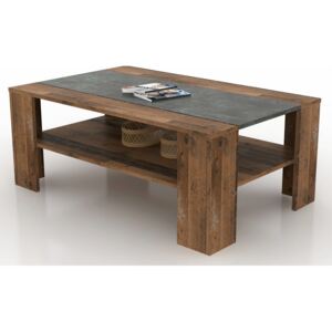 Konferenční stolek Pico, tmavý beton/vintage optika dřeva
