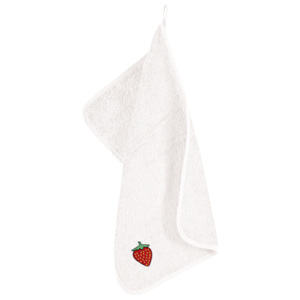 BELLATEX Froté ručník s výšivkou bílý ručník s výšivku jahůdka 30x50 cm