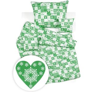 Darré Bavlněné povlečení Christmas green Velikost: povlak 40 x 40 70x90 bavlna