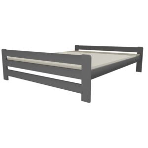 Dřevěná postel VMK 3D 90x200 borovice masiv - šedá