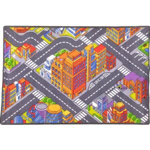 Be-Aw Dětský kusový koberec Město - Big vícebarevný Rozměry: 80x120cm