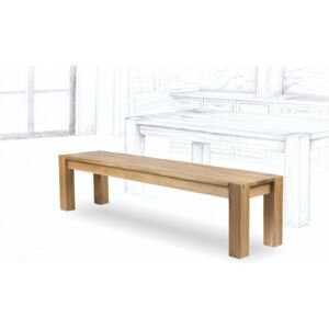 Wooded Jídelní lavice Tampa z masivu DUB 160x42x45cm Odstín stolu: Přírodní olej 3028 (+0 Kč)