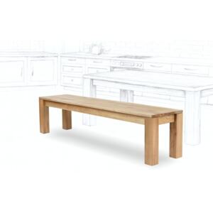 Wooded Jídelní lavice Toledo z masivu DUB 190x42x45cm Odstín stolu: Přírodní olej 3028 (+0 Kč)