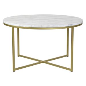 SCANDI Bílý mramorový konferenční stolek Venice 80 cm