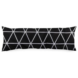 Povlak na Relaxační polštář Náhradní manžel Galaxy černobílá, 45 x 120 cm