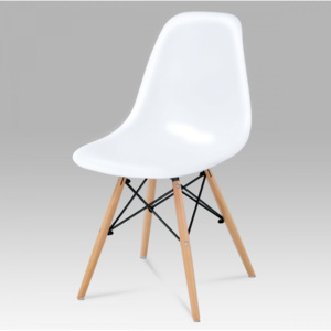 Jídelní židle bez područek CT-758 WT – bílá, masiv buk
