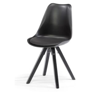 Jídelní židle DT019 černá, černé nohy