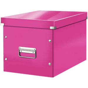 Čtvercová krabice Click-N-Store růžová A4 61080023