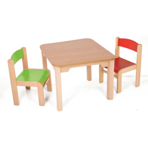 Hajdalánek Dětský stolek MATY + židličky LUCA (červená, zelená) MATYLUCACEZE