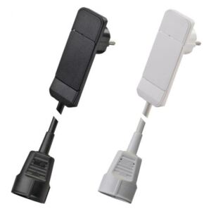 Bachmann smart plug plochá zástrčka s kabelem 1,5 m bezpečnostní kontakt v černé nebo bílé barvě - vyberte prosím