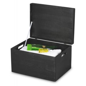 Foglio Dřevěný box s víkem 40x30x23 cm - černý