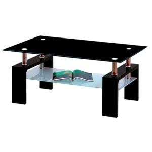 FALCO Konferenční stolek A 08-3 černá/černé horní sklo 653