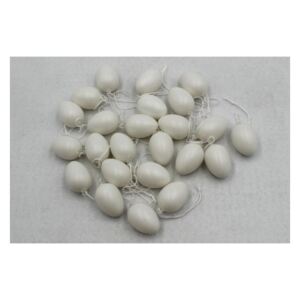 Autronic Vajíčka plastová 4cm, 24 kusů v sáčku, barva bílá, cena za sáček VEL5045-WH