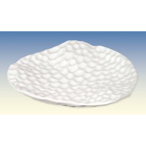 Dekorační mísa keramická - bílá matná OBK665012