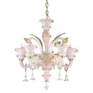 Závěsný lustr Ideal Lux Antonietta SP5 rosa 137346 růžový 62cm
