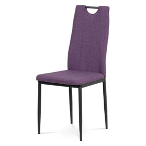 Jídelní židle DCL-391 LILA2 látka fialová, kov černý mat