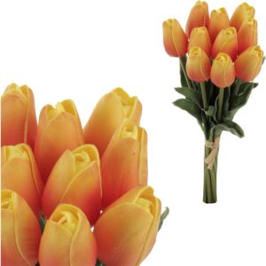 Mini tulipán, barva oranžovo-žlutá. Materiál pěna. Cena za 1 kus, ve svazku je 1 KUM3410-OR-YEL