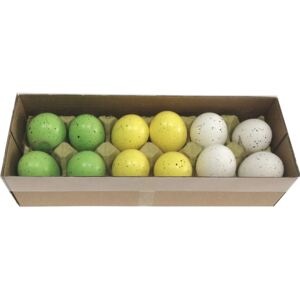 Kropenatá vajíčka, bílo-žluto-zelená kombinace, cena za 12ks v krabičce. Pravá s VEL6011