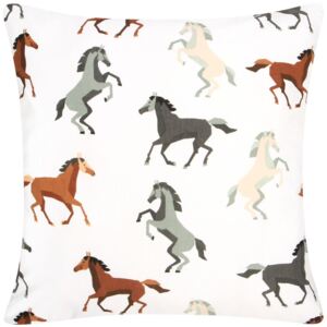 Darré Bavlněný povlak na polštář Koně bílé velikost: 40 x 40