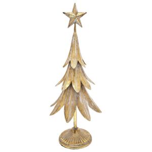 Dekorační vánoční stromek s hvězdou zlatý velký