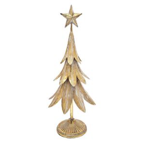 Dekorační vánoční stromek s hvězdou zlatý malý