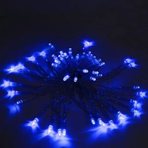 LED světelný řetěz vnitřní - 18m, modrá, 180 diod, zelený kabel