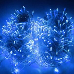 LED světelný řetěz vnitřní - 18m, světle modrá, 360 diod, transparentní kabel