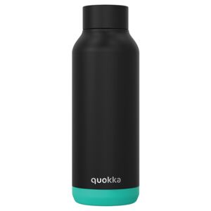 Quokka, Nerezová láhev Solid, 510 ml, černá/zelená, Q11835