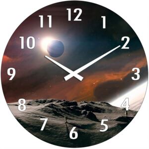 Postershop Nástěnné skleněné hodiny: Vesmír - 34 cm