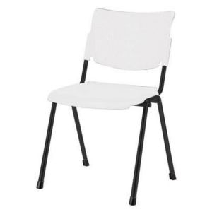 Plastová jídelní židle MIA Black, bílá