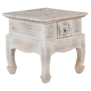 Dřevěný bílý stolek ATHABASCA