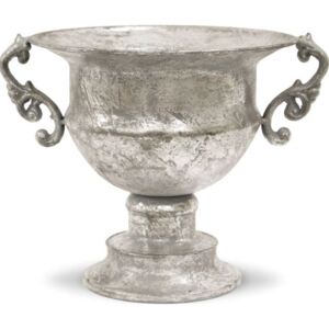 Stříbrná kovová váza s uchem 109146
