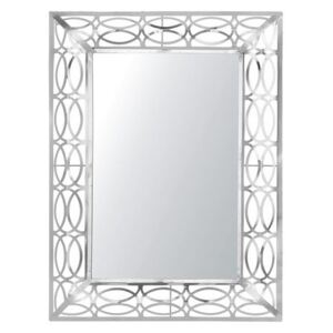 Nástěnné stříbrné zrcadlo 80 x 60 cm MALPAS