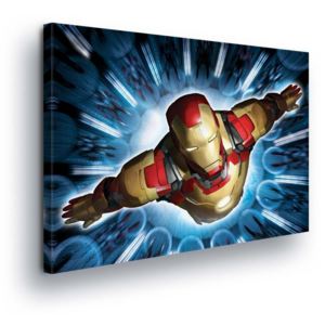 Obraz na plátně - Marvel Iron Man v Modré Záři 100x75 cm