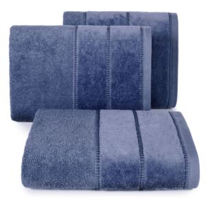 Bavlněný froté ručník s proužky MARINA 50x90 cm, tmavě modrá, 500 gr Mybesthome Varianta: ručník - 1 kus 50x90 cm