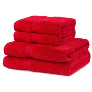 Set 100% bavlna CECIL 2x ručník 50x100 cm a 2x osuška 70x140 cm, červená, 525 gr, Mybesthome