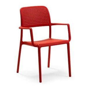 Jídelní židle Bora s opěrkami červená