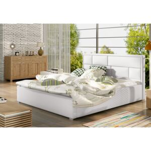 Manželská postel SAMBA + rošt, 140x200, soft 17