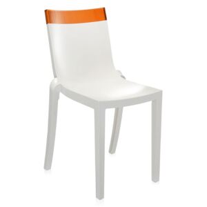 Kartell - Židle Hi-Cut - bílá, oranžová