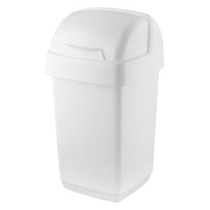 Bílý odpadkový koš Addis Roll Top, 22,5 x 23 x 42,5 cm