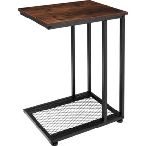 Tectake 404202 odkládací stolek eton - průmyslové tmavé dřevo