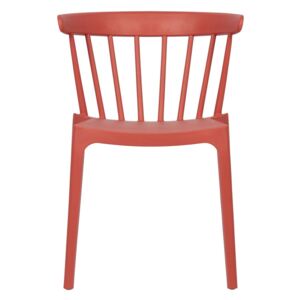 Tmavě růžová plastová jídelní židle vhodná i do exteriéru WOOOD Bliss