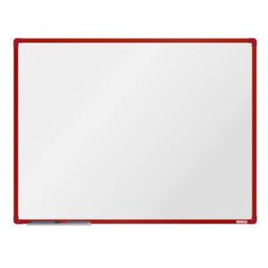 Bílá magnetická tabule boardOK 120 x 90 cm, červená