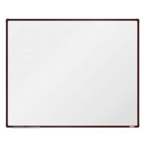 Bílá magnetická tabule boardOK 150 x 120 cm, hnědá